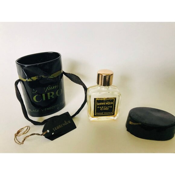 Vtg 1960 Ciro Surrender Parfums Paris France Mini Perfume Bottle With Hat Box